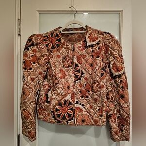 Elegant Floral Quilted Women's Blazer